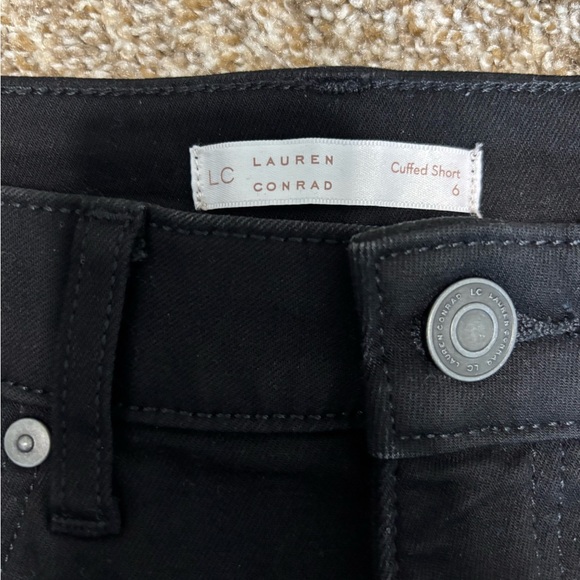 LC Lauren Conrad Black Jean Shorts High-Waisted Denim - Picture 3 of 4